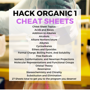 Hack Organic 1 Bundle: Cheat Sheets and Practice Tests